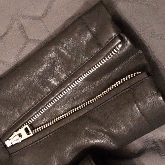 topshop faux leather motorcycle jacket - Picture 5 of 6